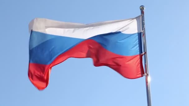 De vlag van Rusland — Stockvideo