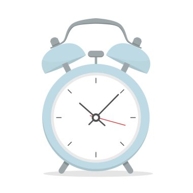 Alarm saati, retro saat. Resim beyaz arkaplanda izole edildi