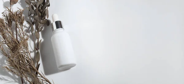 Mockup Van Schoonheid Mode Cosmetische Make Fles Lotion Product Met — Stockfoto