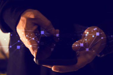 Kripto para birimi grafik teknolojisi ve bitcoin ile iş finans, etherium para ticareti