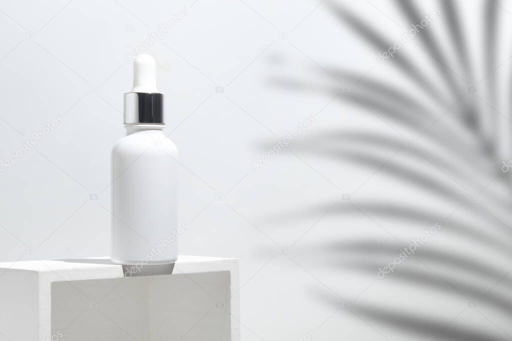 mockup of beauty fashion cosmetic makeup bottle lotion  serum dropper product with skincare healthcare concept on background