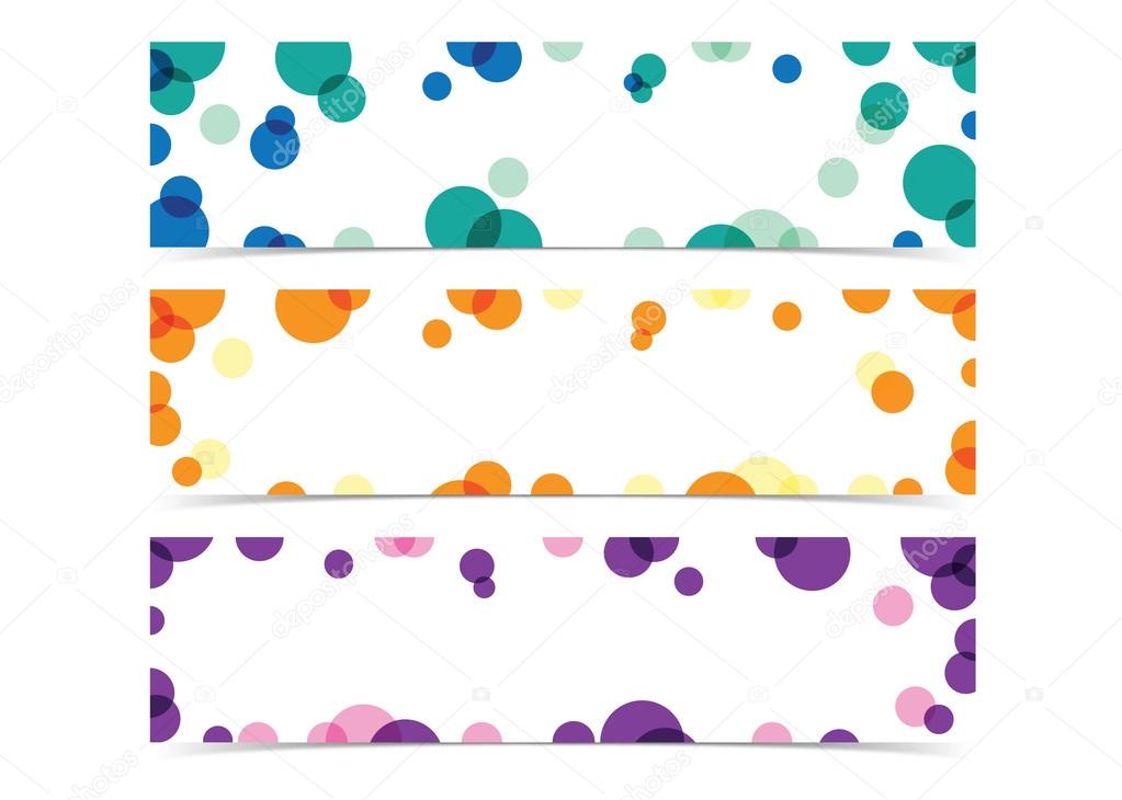 Abstract color circle banner for any web and print design