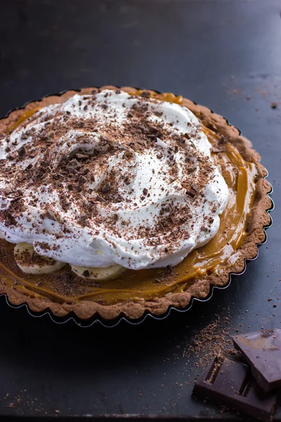 Banofee torta. Banán, karamell torta, — Stock Fotó