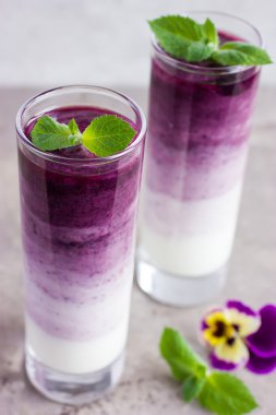 delicious ombre blueberry smoothie clipart