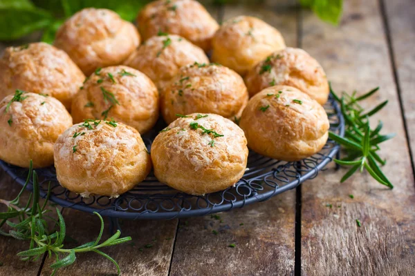 Traditional french cheese choux buns — Stock Photo, Image