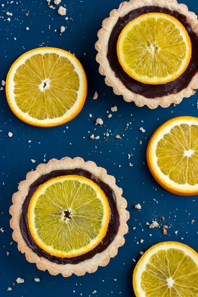 Taart met chocolade en sinaasappel — Stockfoto
