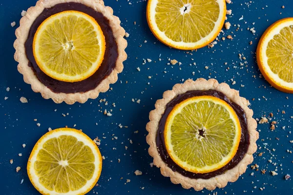 Taart met chocolade en sinaasappel — Stockfoto