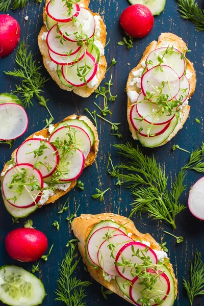 Bruschetta au fromage feta — Photo