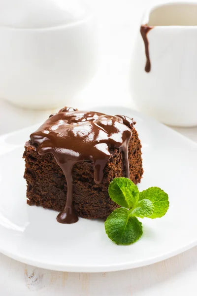 Brownie de chocolate casero — Foto de Stock