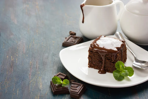 Domácí čokoládové brownies — Stock fotografie