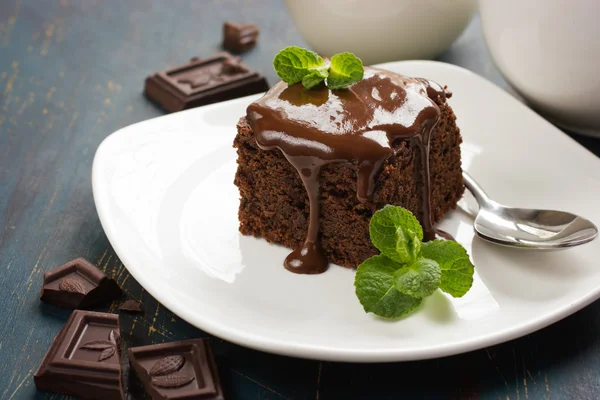 Hemgjord choklad brownies — Stockfoto