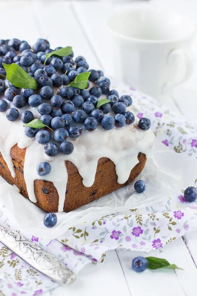 Tarta de arándanos con azúcar glaseado — Foto de Stock