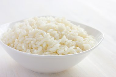 White rice in bowl clipart