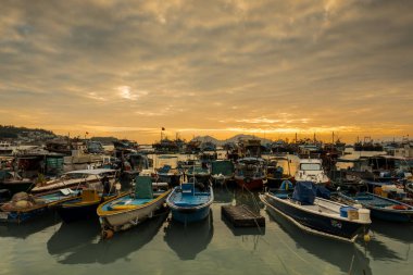 Gün batımı Cheung Chau, Hong Kong