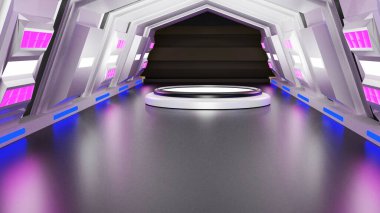 Ticaret fuarı için soyut platform 3d görüntüleme Stil Bilimi laboratuarının Gölgeleri