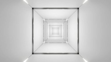 Mimari, soyut, iç mekan, beyaz oda, boş, 3D resim