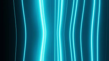 3d dikey mavi ışıltılı ışıldayan ışınlar ve soyut katı renk arkaplanı