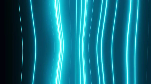 Rendering Vertical Blue Glow Blinking Rays Sparkle Abstract Solid Color — Stock Photo, Image