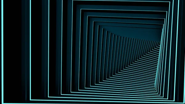 Візуалізація Світяться Лінії Тунелі Неонове Світло — стокове фото