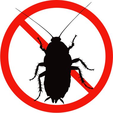 Siyah siluet tehlike böcek