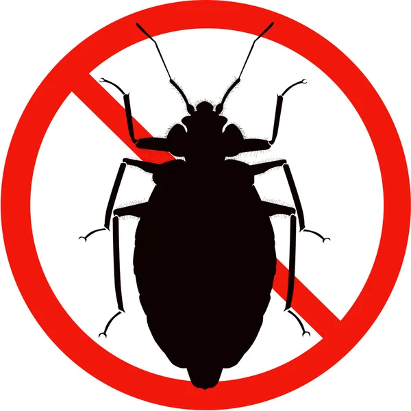 Schwarze Silhouette gefährliches Insekt — Stockvektor