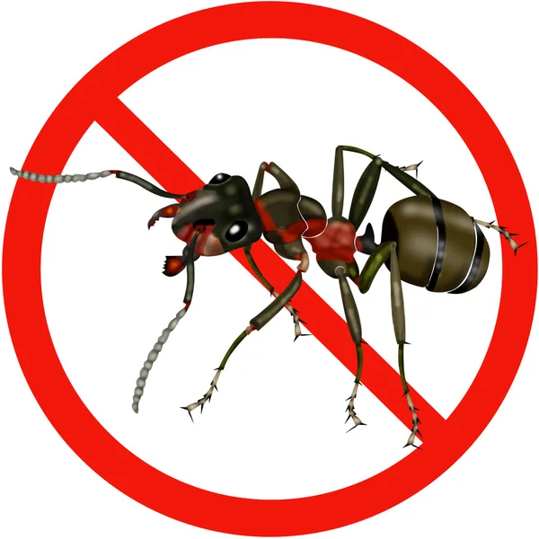 Peligro insecto carretera señal — Vector de stock