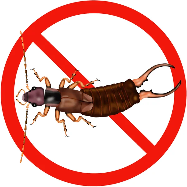 위험 곤충도 표지판 — 스톡 벡터