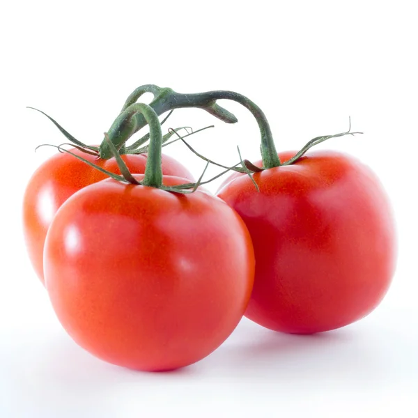 Üç kırmızı domates. — Stok fotoğraf