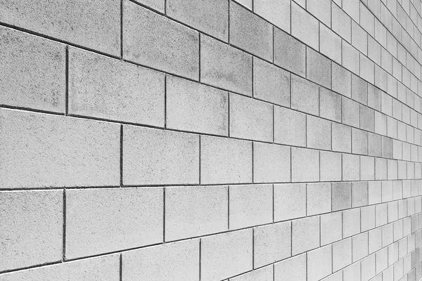 Angle of white brick wall — Stock Photo, Image