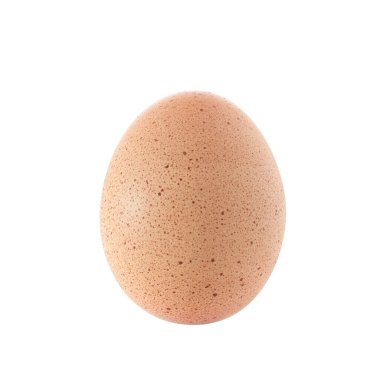 Beyaz arka planda lekeli yumurta