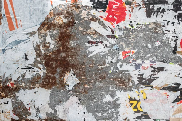 Eski Yırtık Posterli Grunge Arkaplan Çoklu Renk Dokusu — Stok fotoğraf