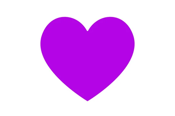 Ilustração Coração Violeta Sobre Branco Ícone Símbolo Amor Dia Dos — Fotografia de Stock