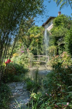 Andr Heller Botanik Bahçesi. Gardone Riviera BS, ITALY - 25 Ağustos 2020