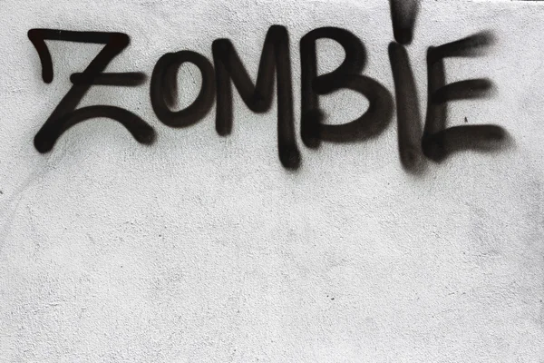 Zombie graffiti en la pared — Foto de Stock