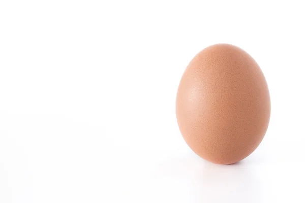 Ovo de galinha sobre branco — Fotografia de Stock