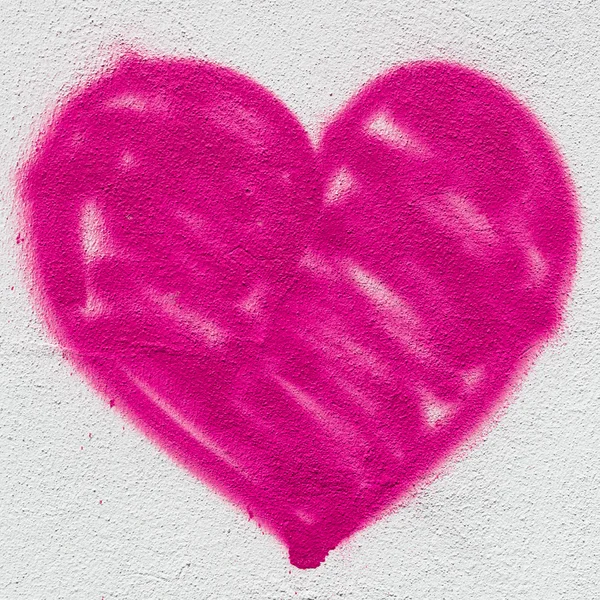 Um grande coração rosa — Fotografia de Stock