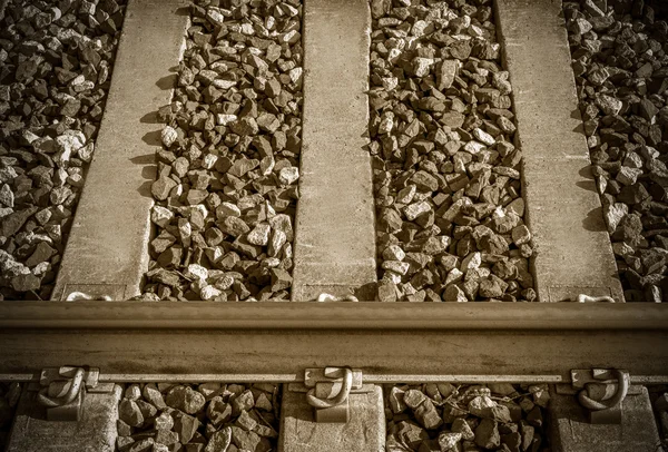 Крупним планом двійковий залізничний — стокове фото