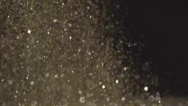 Partículas Lluvia Brillante Dorada Para Buen Uso Abstracto Fondo Para — Vídeo de stock