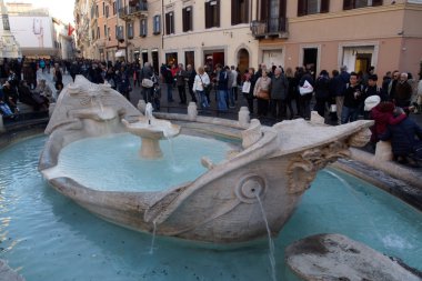 Roma (İtalya) Fontana della Barcaccia