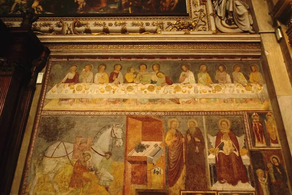 Bergamo Italia Pinturas Dentro Basílica Santa Maria Maggiore Ciudad Bérgamo — Foto de Stock