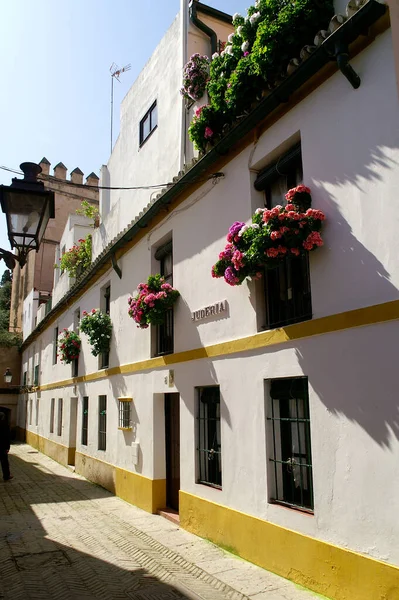 Sevilha Espanha Casas Bairro Judeu Cidade Sevilha — Fotografia de Stock