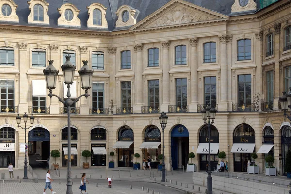 Place Vendome with Colonne Vendome. Paris, France. Editorial Photo