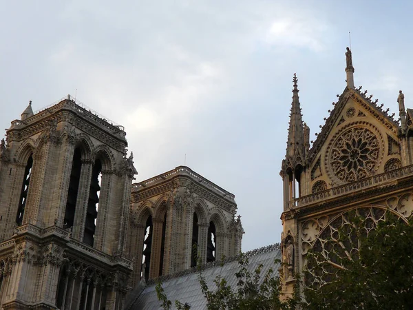 Parigi Francia Torri Della Cattedrale Notre Dame Nella Città Parigi — Foto Stock
