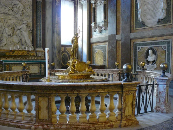 Roma Italia Fuente Bautismal Baptisterio Basílica Santa Maria Maggiore Ciudad — Foto de Stock