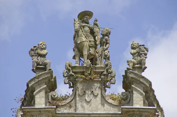 Santiago de Compostela tarihi şehirde da San Martin Pinario Manastırı mimari detay — Stok fotoğraf