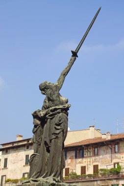 Erbe tarihi Verona şehri kare heykel