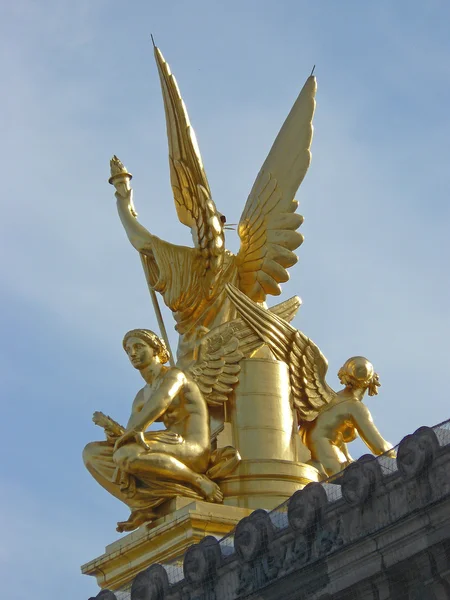 Detalle arquitectónico de la Ópera Garnier de París — Foto de Stock