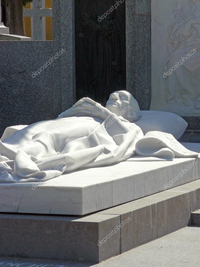 Tomb of Spanish bullfighter Manolete (Manuel Laureano Rodriguez Sanchez) in the cemetery of the