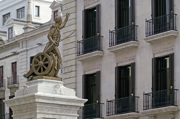 Homenagem a Pedro Velarde no centro histórico da cidade de Santander — Fotografia de Stock