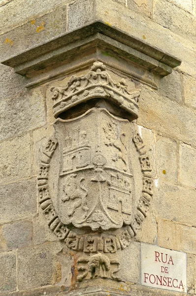 Coat of arms in the historical city of Santiago de Compostela — Stock Photo, Image